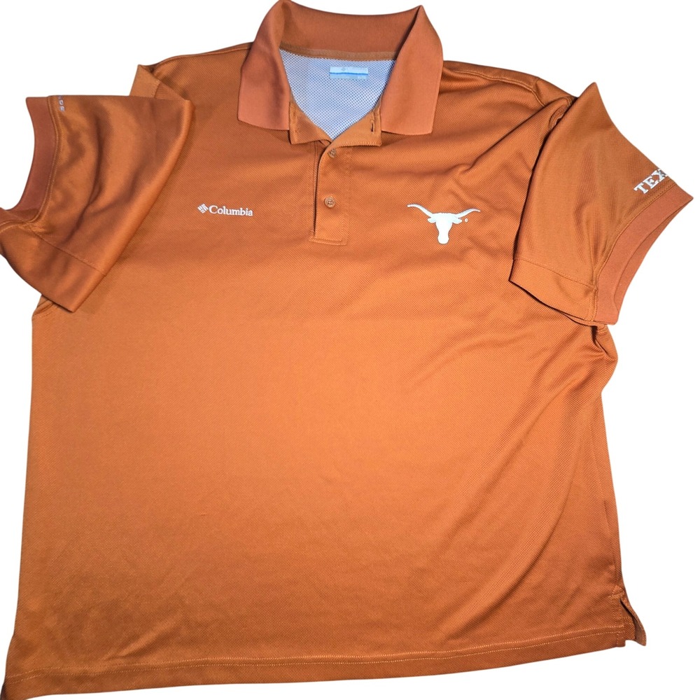 Longhorn UT Columbia Men's Polo Shirt  Burnt Orange Univ of Texas